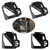 최신 yamaha mt09 2021 mt07 mt03 mt-03 mt 07 09 03 액세서리 오토바이 리어 브레이크 액 리저버 가드 오일 탱크 커버, 로고 없음 블랙