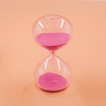 모래 시계 타이머 장식 5min15min30min 원형 투명 색상 룸 빨강 녹색 파랑, 60분, 분홍
