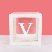 촬영박스10 개/몫 A-Z 웨딩 생일 파티 장식 베이비 샤워 풍선 아이 상자, 26 1pcs V Box