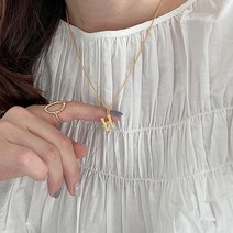 베리영 / 24k골드도금 이니셜 펜던트 레이어드 여자 목걸이