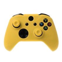 보호 커버 스킨 실리콘 젤 케이스 Xbox One 용 아날로그 썸 스틱 캡이있는 케이스, 노란색