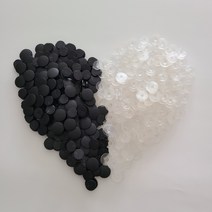 투명단추 검정단추 1000 개입 꼬다리 단추 버튼 슬리퍼 부자재 DIY, 투명단추1000개입