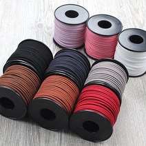 세무끈 샤무드끈 스웨이드끈 가죽끈 리본끈 1m/30m/90m, 1개, 90m-세무끈-20핫핑크