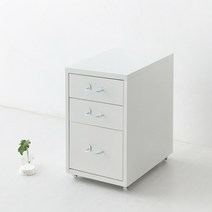마켓비 FIHA 낮은서랍장 2.1단, 화이트, 3개