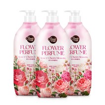 샤워메이트 퍼퓸 바디워시 대용량 900ml 로즈, 900g, 3개