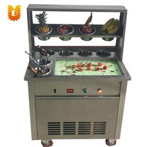 팬 병 얼음 프라이 기계 요구르트, X-14.without LED light+UK
