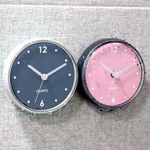 욕실시계 방수시계 화장실 흡착식 벽시계 주방 다용도, (핑크)