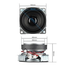 야외스피커 휴대용앰프 버스킹앰프 AIYIMA 2Pcs 2 Inch 52MM 휴대용 스피커 4 옴 3W 전체 범위 오디오 사운, 한개옵션0