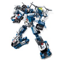 [레고로봇] CreativeMaster 폴리스 6단 합체 변신로봇 1407, 혼합 색상
