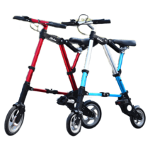 접이식자전거 폴딩 접는 자전거 A-BIKE 가벼운 초경량 소형 휴대용 출퇴근 산책용, 12인치, 8인치 블랙 솔리드 럭셔리