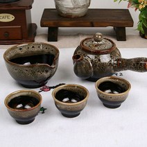 [RA㏓] 천목 호피무늬 3인 다기세트 6p 찻잔 전통 3세트 고백자 그릇 ▷_§Ea, 《본상품》, 벫▤선택없음, 벫▤선택없음