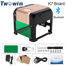 미니 소형 CNC 조각기 레이저 각인기 DIY 로고 작업 영역 각인 3w, 6.Bluetooth Gold K7 - EU plug