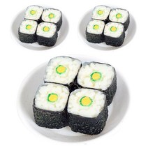 데일리리빙 일본식 모양 자석 날치알김초밥, 초록