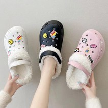 겨울 털실내화 슬리퍼 신발 털신 거실 방한 사무실, 화이트