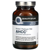 키노코 플래티넘 AHCC 750mg 표고버섯 균사체 60캡슐, 1개, 기본