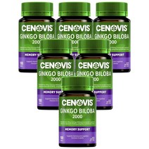 Cenovis 세노비스 은행나무 추출 2000 메모리 서포트 Ginkgo Biloba 2000 Memory Support 100정, 6개