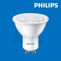 필립스 LED GU10 4.5W 220V 이케아전구 호환, 주백색 4000K 아이보리빛