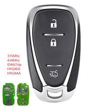 자동차 원격시동 경보기 스마트폰 매직카 키장착 이지카 스마트 오토바이 Okey 리모컨 없음 315/434Mhz 쉐보레 Camaro Cruze Malibu 2016-2020 불꽃 적, 3버튼 승용차 4, 시간당 433mhz