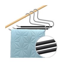 3팩 퀼트 랙 담요 걸이 튼튼한 옷걸이 스테인레스 스틸 공간 절약형 옷장 정리함 및 피크닉 담요용 보관 바지 홈 아파트 기숙사 필수품