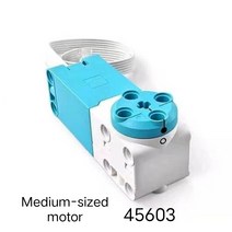 블록Compatible with LEGO 45678 SPIKE host lithium motor color ultrasonic sensor teaching equipment, 02 Medium-sized motor