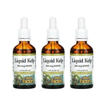 내추럴팩터스 Natural Factors 액상 kelp 요오드 800mcg 50ml 3개 켈프 다시마 엽상체 아이오딘화 요오드화 칼륨 마크로키스티스 대형 해조 홀 탈루스
