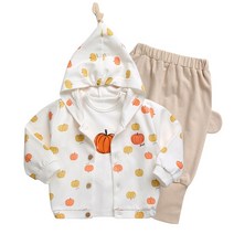 그린베베 봄가을 영유아용 호박나라 후드점퍼 3종세트