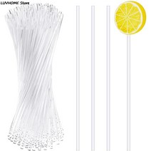 그릭요거트 만들기 꾸덕한 플레인요거트 낫또 청국장 제조기 100Pcs 케이크 롤리팝 스틱 아크릴 클리어 플, 03 L  15.2cm