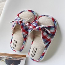 층간소음방지 통기성좋은 리본 실내화 모델하우스 어린이집 거실화 발편한, 레드