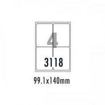 폼텍 물류관리용라벨 LQ-3118 20매 4칸, 없음