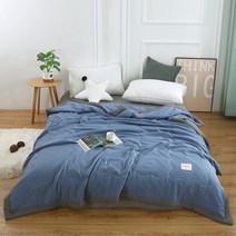 LOVEHOME 봄 이불 여름 이불 고급 사계절 이불 가정용, 푸른 색A