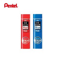 펜텔 아인슈타인 칼라샤프심 0.5mm 20본입 블루/레드, 레드
