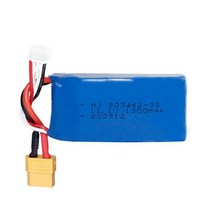 3s 리포 배터리 11.1V 1300mAh 배터리 Wltoys X450 FPV RC 드론 예비 부품 용 11.1v 충전식 XT60, 1pcs