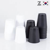 스텍스 Z 컵쌓기 스포츠 스피드스택스 무지 심플 12P 국내생산 KC인증 파우치, 화이트12p, 블랙무지