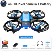 드론 드론쇼 4K GPS 방수 초보자 연습 입문 wifi 촬영 카메라 소형 광각 HD, 4K HD Camera 1B-Blue