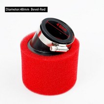 바이크 오토바이 에어필터 폼 에어 필터 35mm 38mm 42mm 45mm 48mm 검정과 빨강 스폰지 클리너 스쿠터 먼지 구덩이 자전거 119321, X 48 R