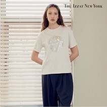 더아이잗뉴욕 더아이잗 홀로그램 프린트 턴업 티셔츠 IM3P0TS05