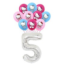 만화 헬로 키티 라텍스 하이브리드 풍선 32 인치 디지털 헬륨 생일 파티 장식 아이 쇼