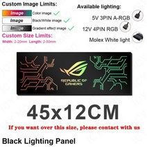컴퓨터케이스rgb pc케이스 본체케이스 게이밍컴퓨터케이스 데스크탑케이스 컴퓨터케이스교체, 블랙 45x12cm