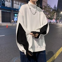 힙한 홍대 성수 터틀넥 캐주얼 스타일 남성용 목폴라