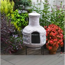 테라코타 화로 전원주택 도자기 일본식 이탈리아 빈티지 펜션 마당 숯불화로, 원색 포르투갈식 테라코타 스토브