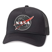 AMERICAN NEEDLE NASA 공식 라이선스 조절 가능한 야구 모자 싱클레어 (네이비/화이트), Riptide Valin (Black)