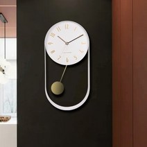 가벼운 고급 수입 인테리어 북유럽 사무실 아날로그 벽시계, 화이트