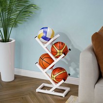 철제 농구공 축구공 공 정리대 보관 전시대 랙 거치대, 4단 화이트, 단일사이즈
