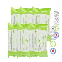 베이비 바이오 클렌징 물티슈 60매 Alphanova Bebe Lingettes, 6팩
