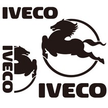 마이웨이카 이베코 스티커 화물차 트럭 트레일러 버스 튜닝 IVECO 로고, 로고5 (우측), 빨간색