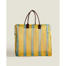 독일 ZARA HOME 직구 스트라이프 XL 폴리에스테르 백 (옐로우)