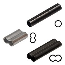 황동 1자 8자 슬리브 100개 낚시 자작채비 압착 클립, 8자_4mm_1.4_100개