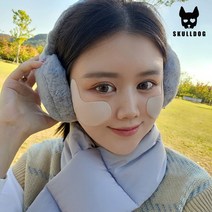 브랜드없음 겨울 여성 골프 귀마개 사이즈 조절 방한 털 귀달이, 페이크퍼 귀마개 그레이