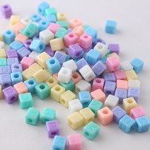[150g] 파스텔 알파벳비즈 / 큐브비즈 이니셜구슬 모양비즈 홈패션 슬라임재료도매 만들기 부자재 비즈공예 팔찌목걸이