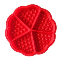 와플만들기 와플기계 재사용 가능한 DIY 실리콘 머핀 와플 메이커 금형 베이킹기구 주방 액세서리, 01 빨간